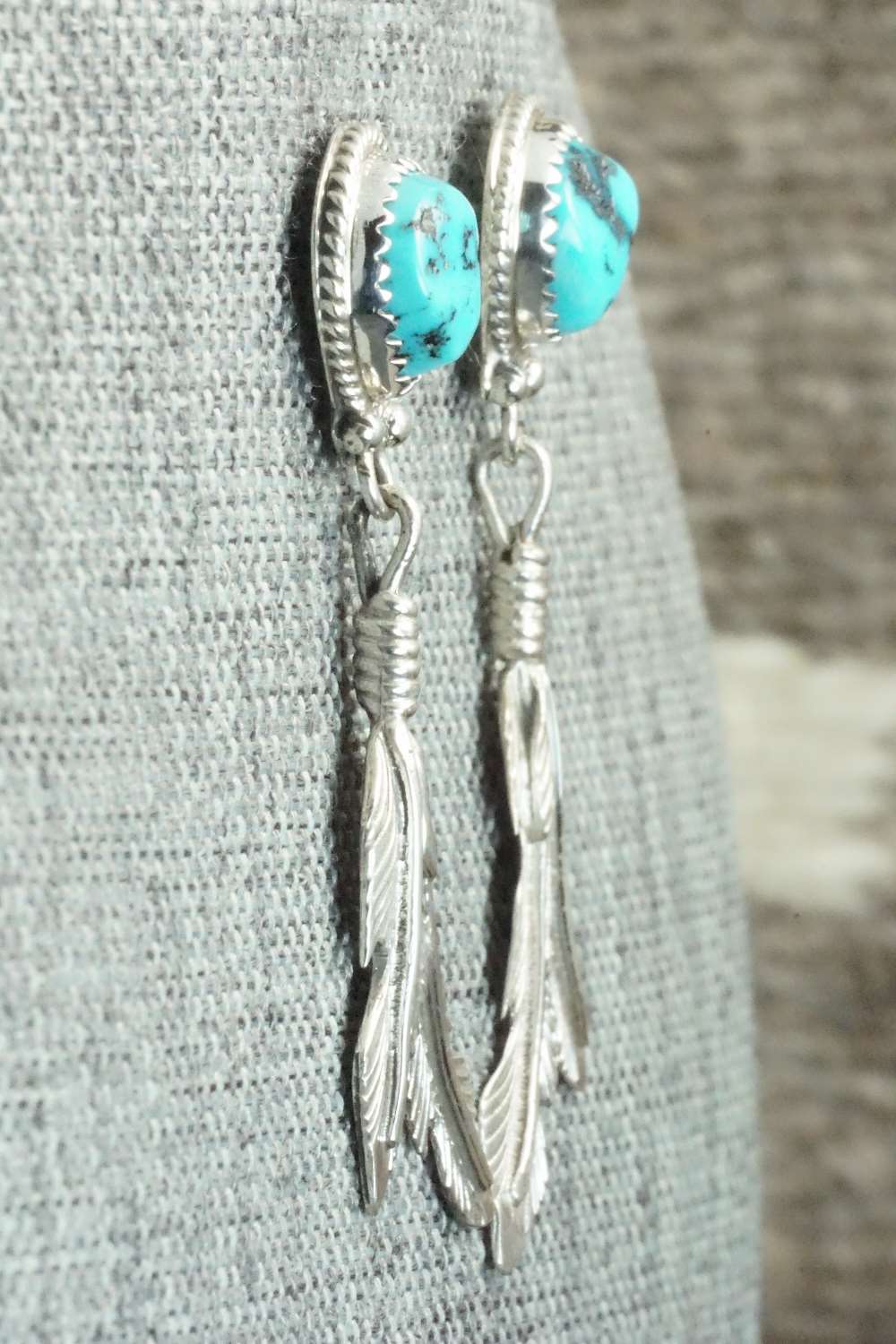 Turquoise & Sterling Silver Earrings - Annie Spencer