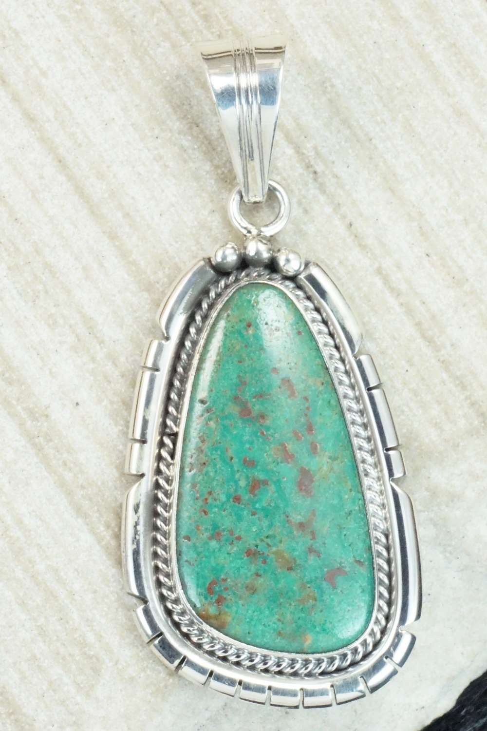 Turquoise & Sterling Silver Pendant - Samuel Yellowhair