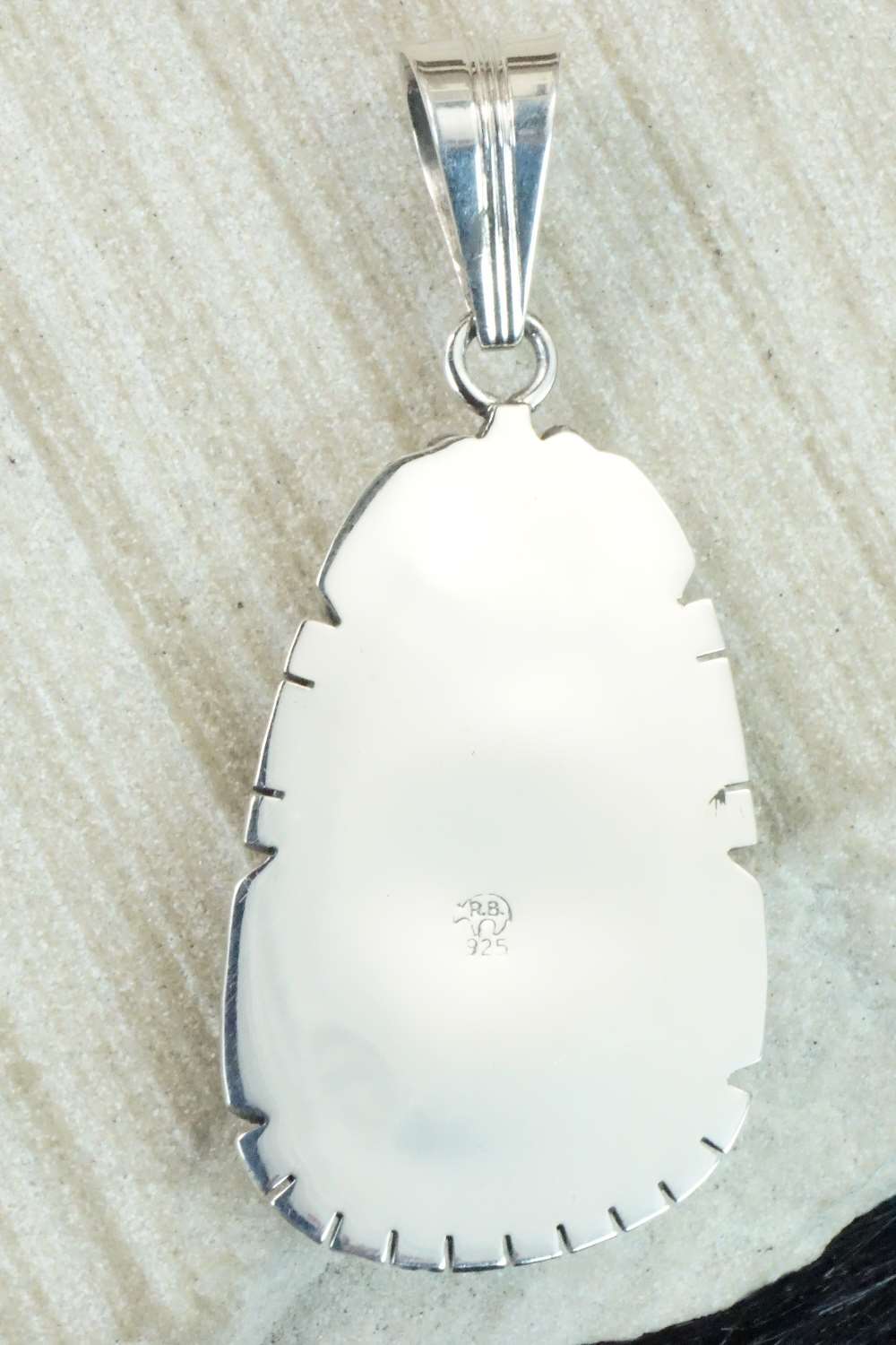 Turquoise & Sterling Silver Pendant - Samuel Yellowhair
