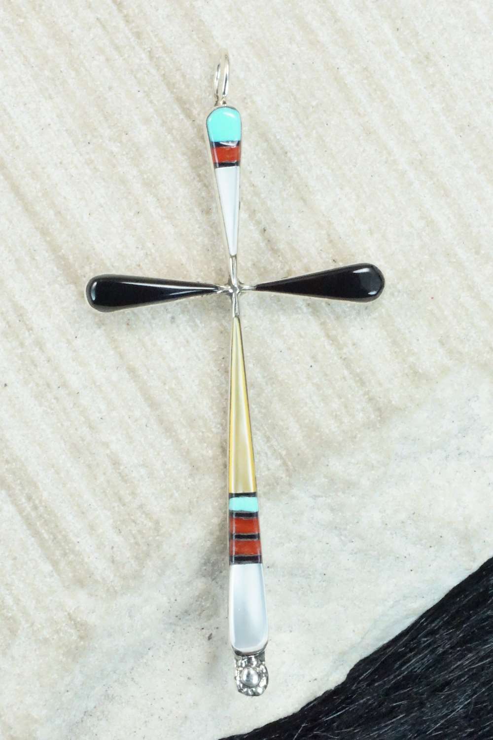 Multi Stone & Sterling Silver Pendant - Sylvester Noche