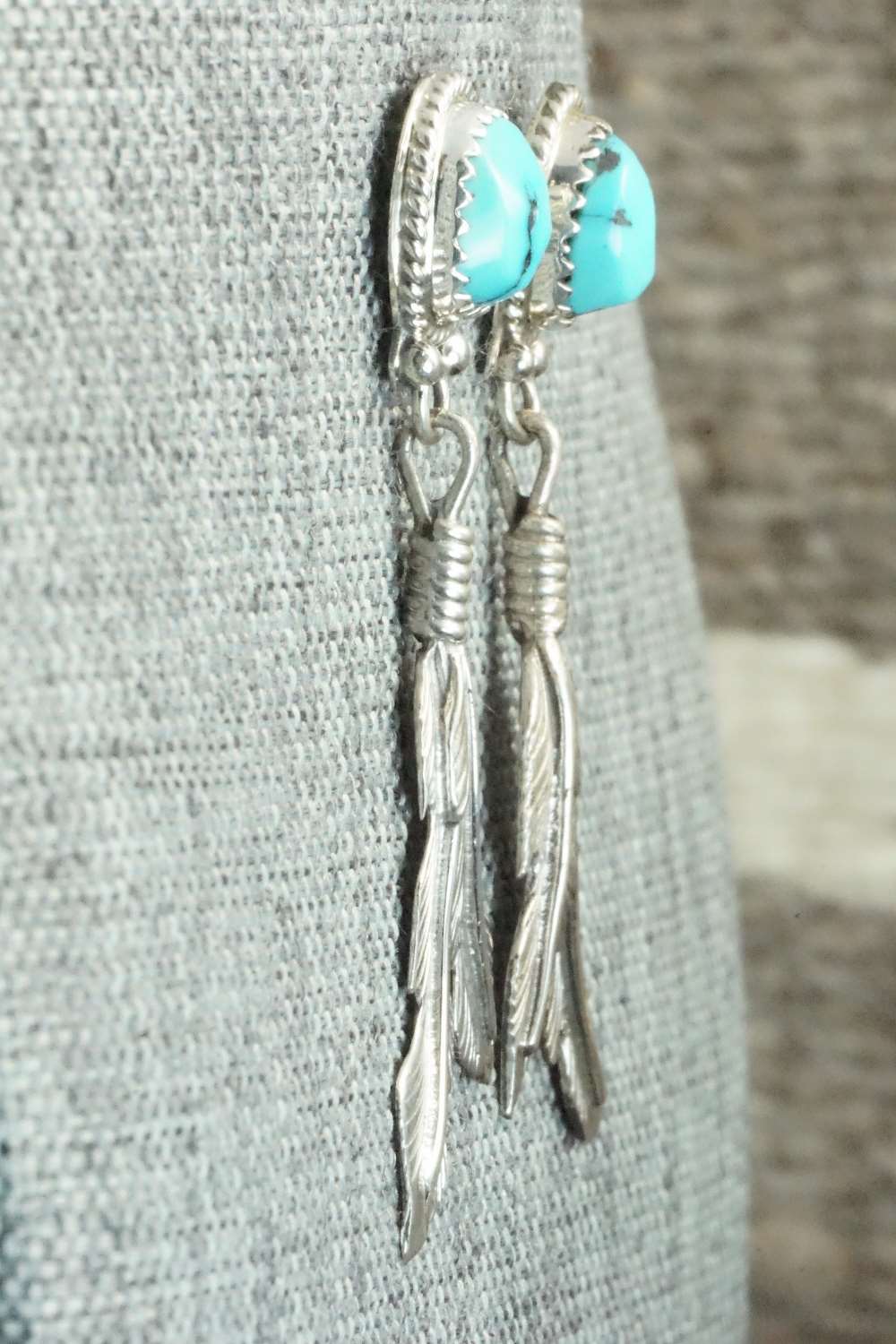 Turquoise & Sterling Silver Earrings - Annie Spencer