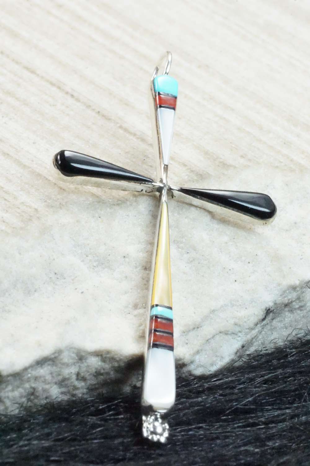 Multi Stone & Sterling Silver Pendant - Sylvester Noche