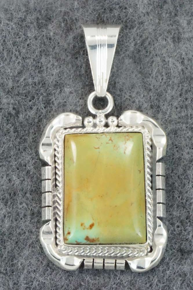 Turquoise & Sterling Silver Pendant - Samuel Yellowhair