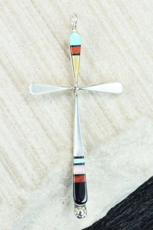 Multi Stone & Sterling Silver Pendant - Sylvester Noche