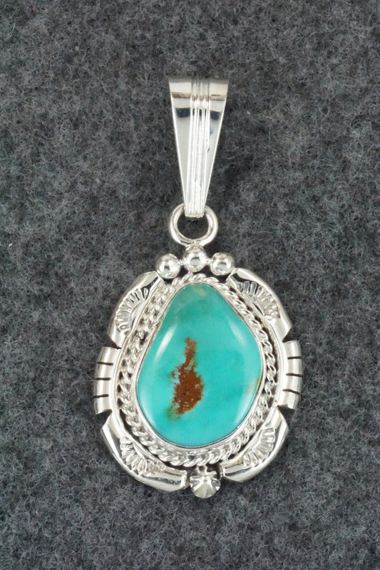 Turquoise & Sterling Silver Pendant - Samuel Yellowhair