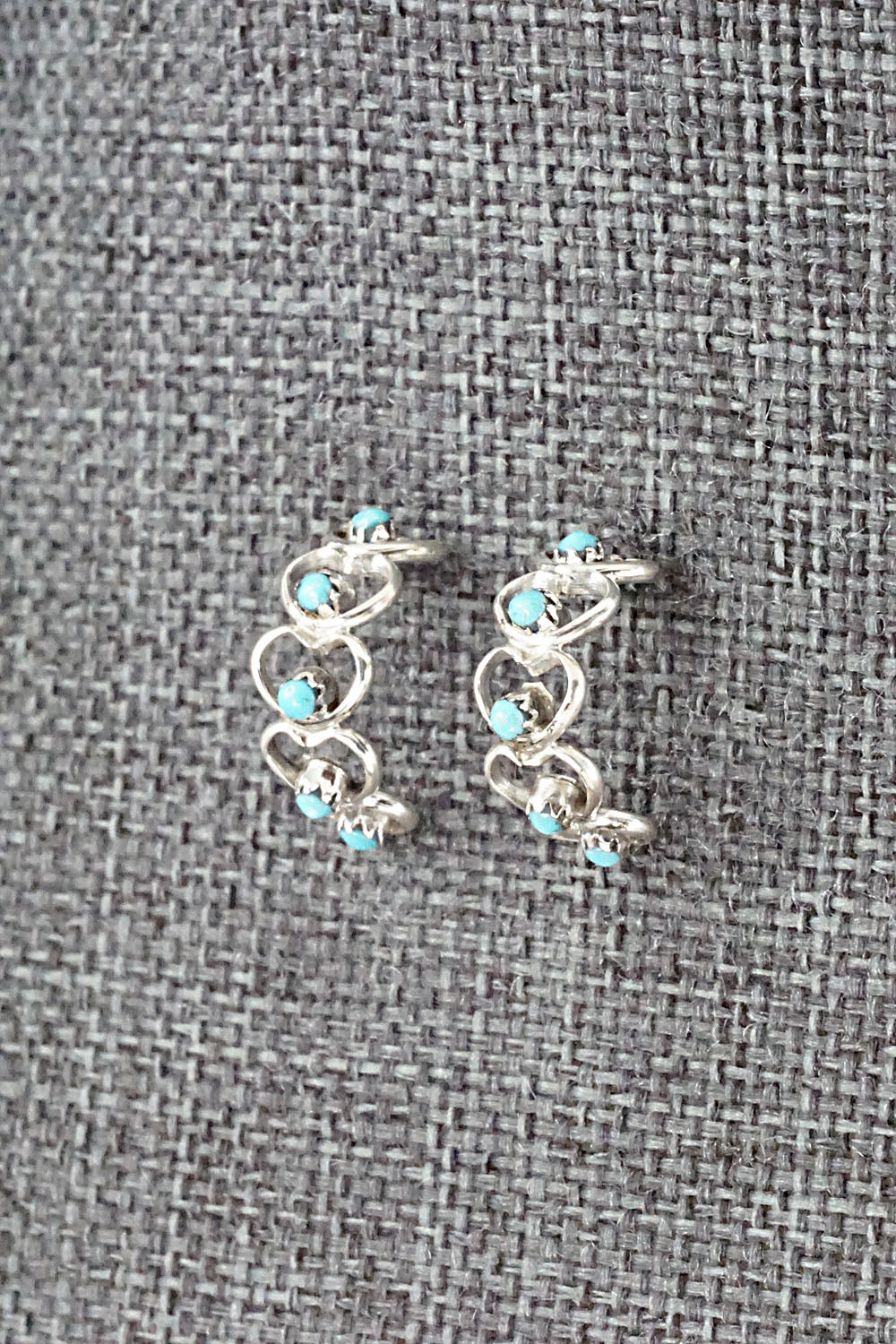 Turquoise & Sterling Silver Earrings - Dorothy Natachu