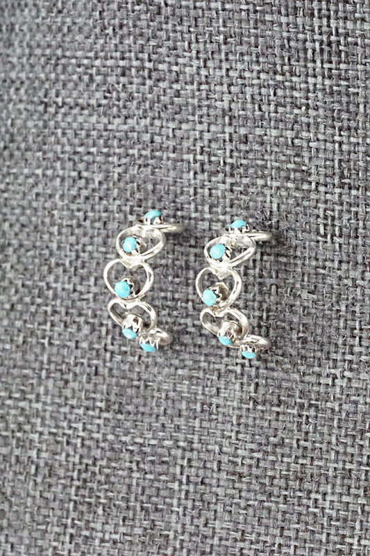 Turquoise & Sterling Silver Earrings - Dorothy Natachu