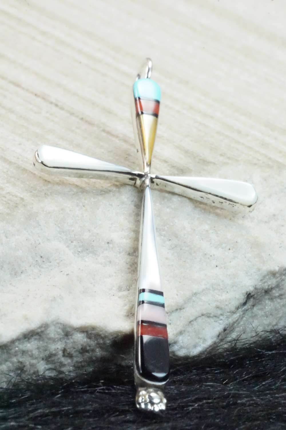 Multi Stone & Sterling Silver Pendant - Sylvester Noche