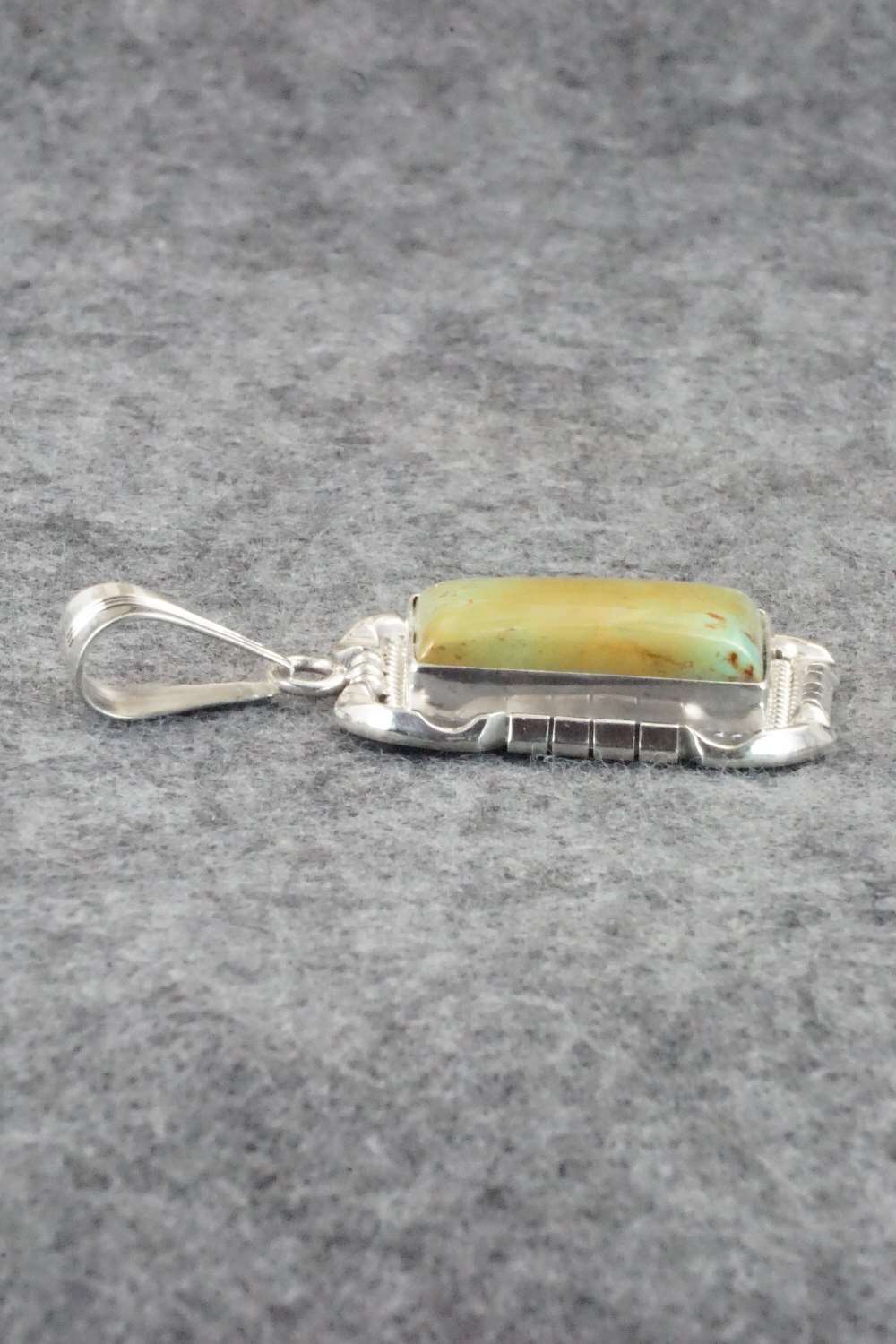 Turquoise & Sterling Silver Pendant - Samuel Yellowhair
