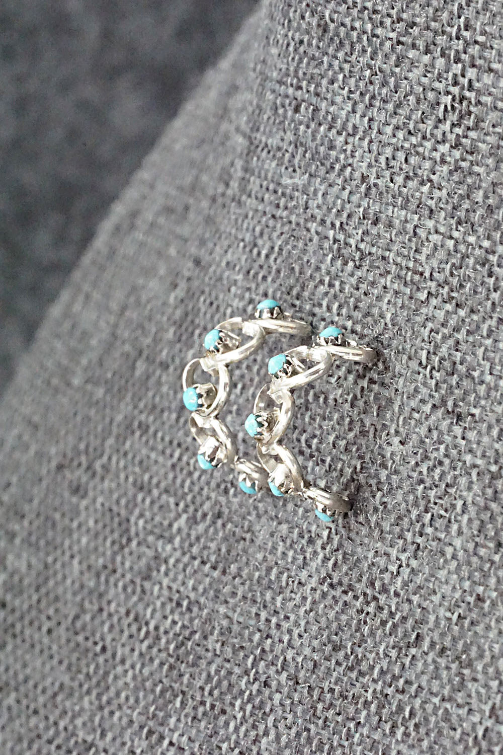 Turquoise & Sterling Silver Earrings - Dorothy Natachu