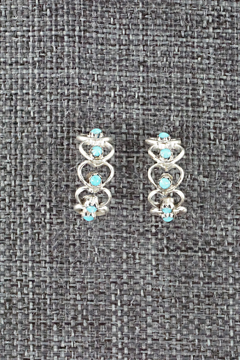 Turquoise & Sterling Silver Earrings - Dorothy Natachu