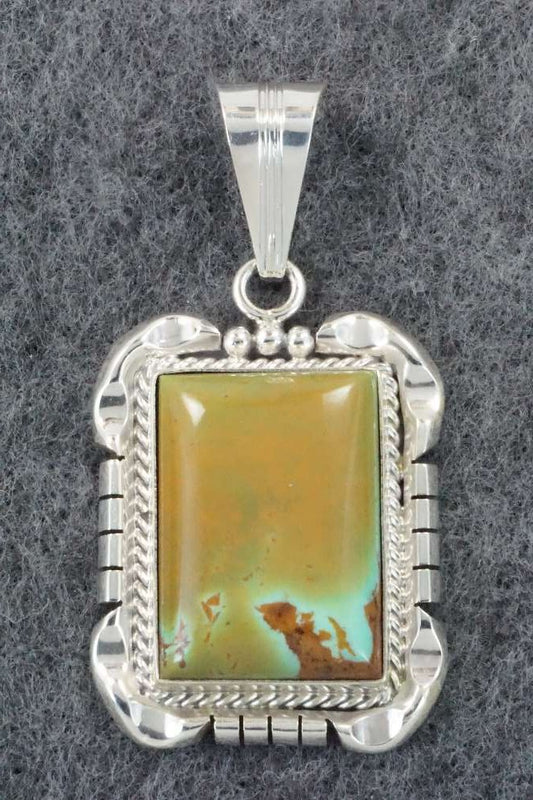 Turquoise & Sterling Silver Pendant - Samuel Yellowhair