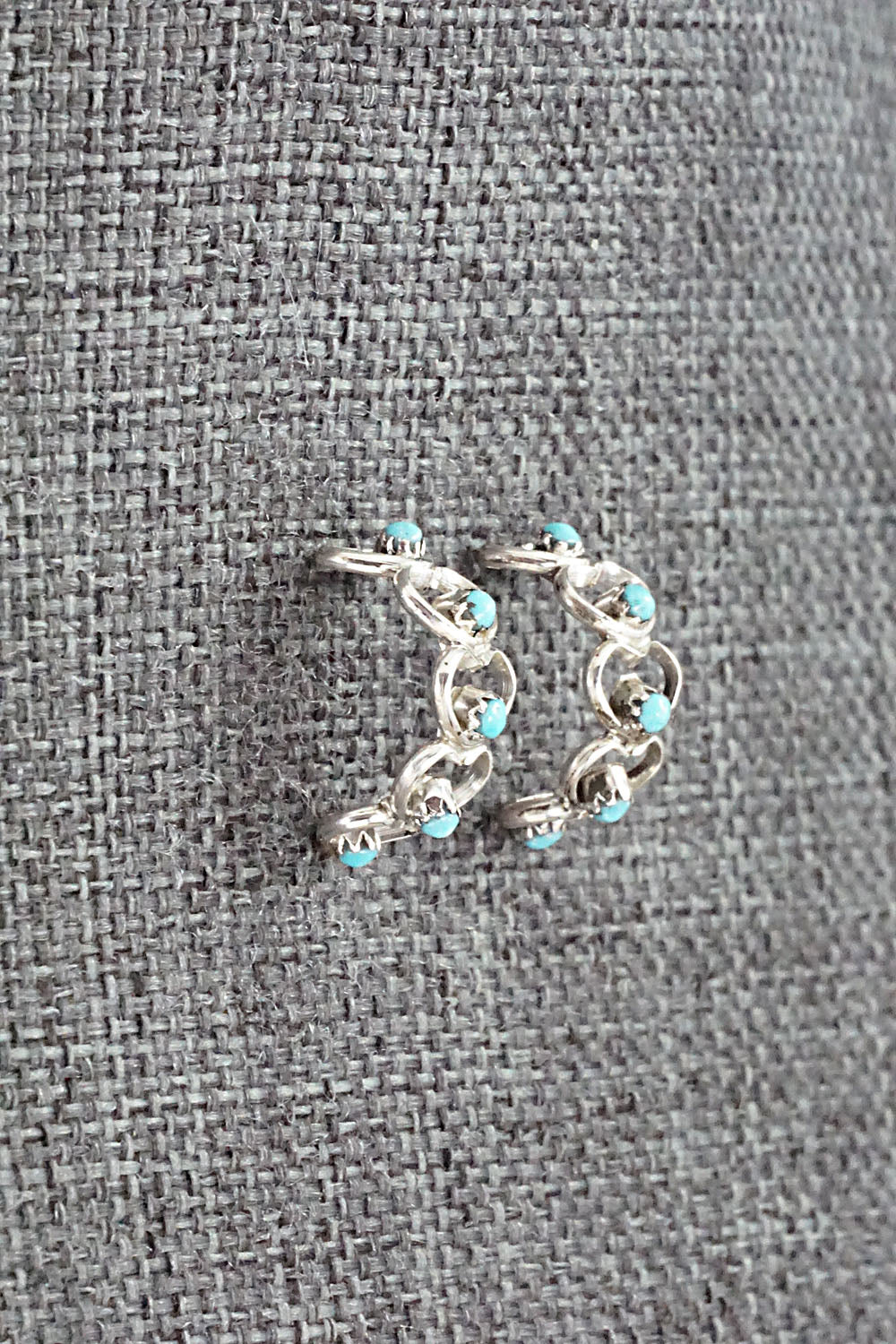 Turquoise & Sterling Silver Earrings - Dorothy Natachu