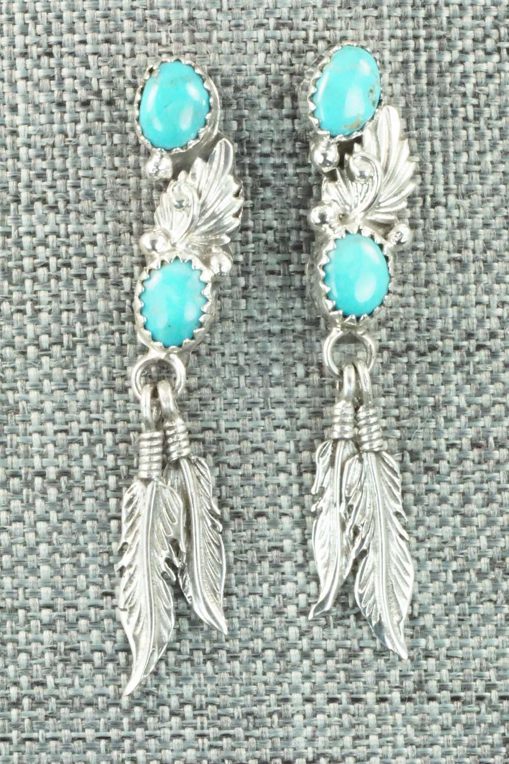 Turquoise & Sterling Silver Earrings - Roger Pino