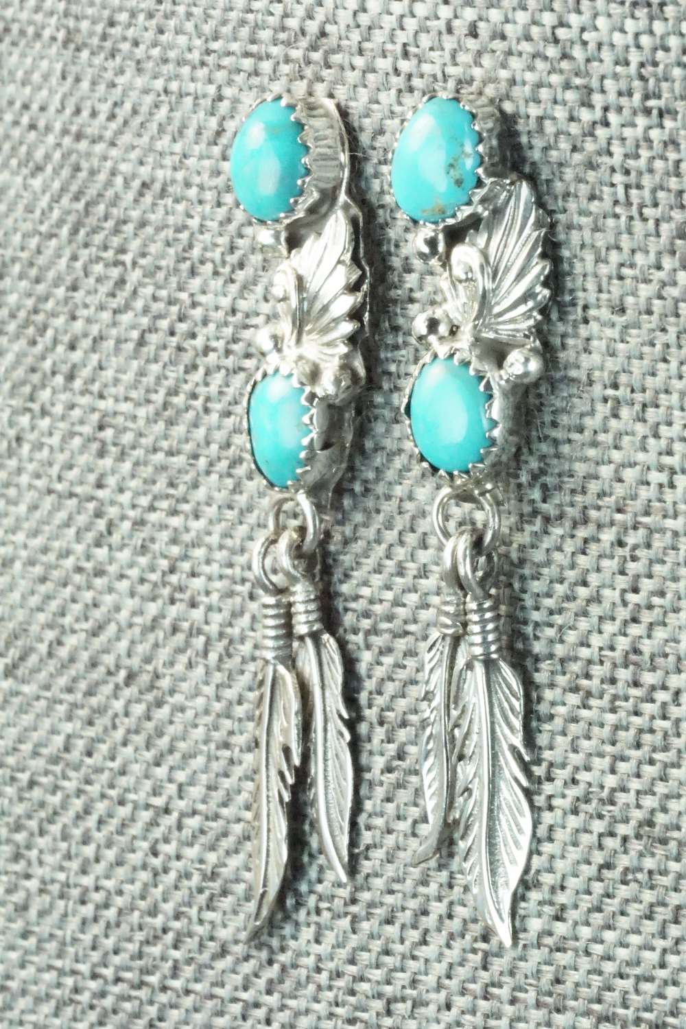 Turquoise & Sterling Silver Earrings - Roger Pino