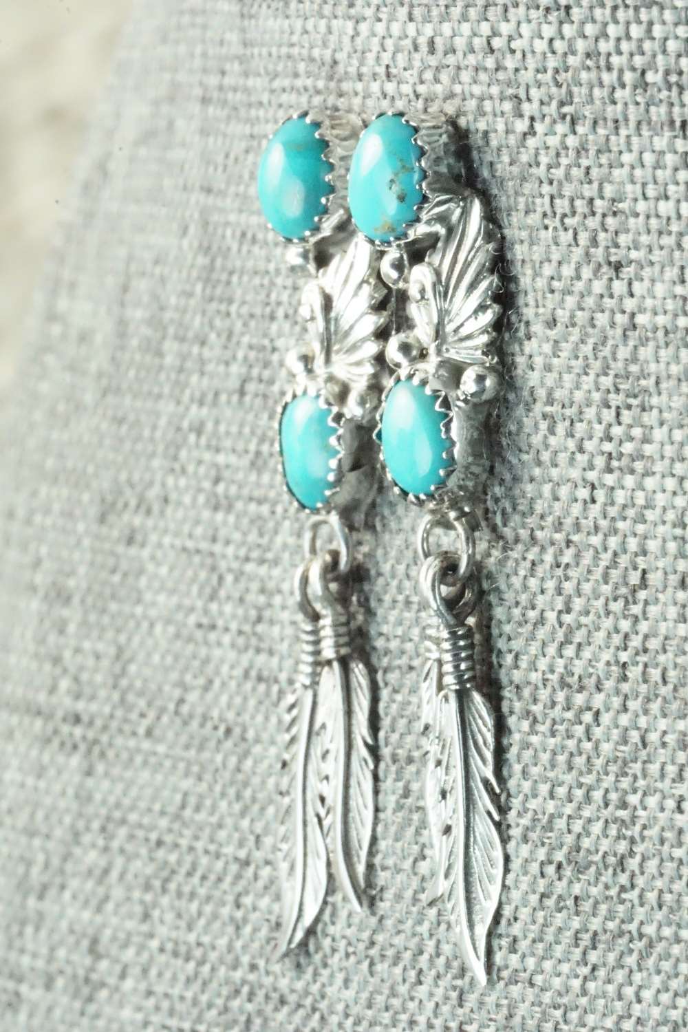 Turquoise & Sterling Silver Earrings - Roger Pino