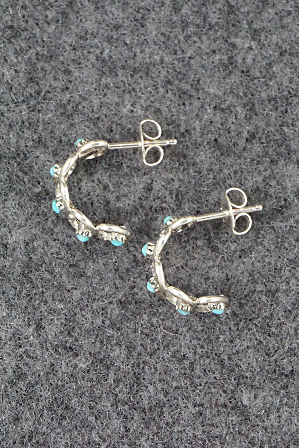 Turquoise & Sterling Silver Earrings - Dorothy Natachu