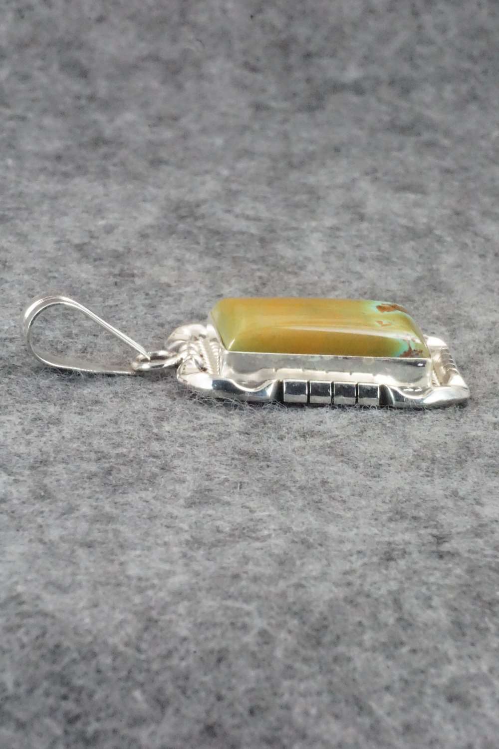 Turquoise & Sterling Silver Pendant - Samuel Yellowhair