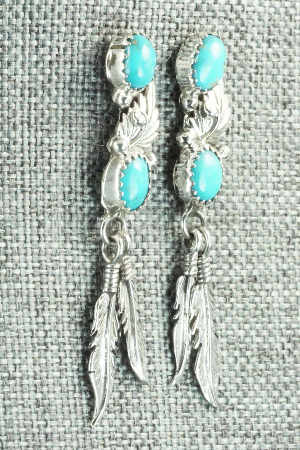 Turquoise & Sterling Silver Earrings - Roger Pino