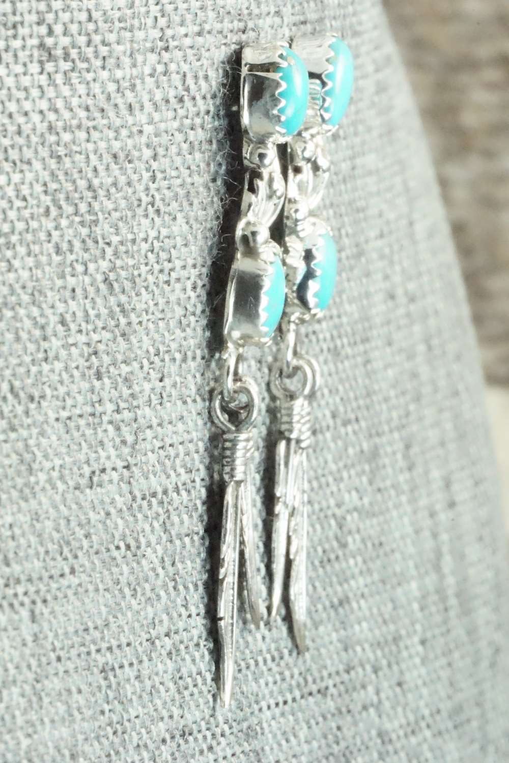 Turquoise & Sterling Silver Earrings - Roger Pino