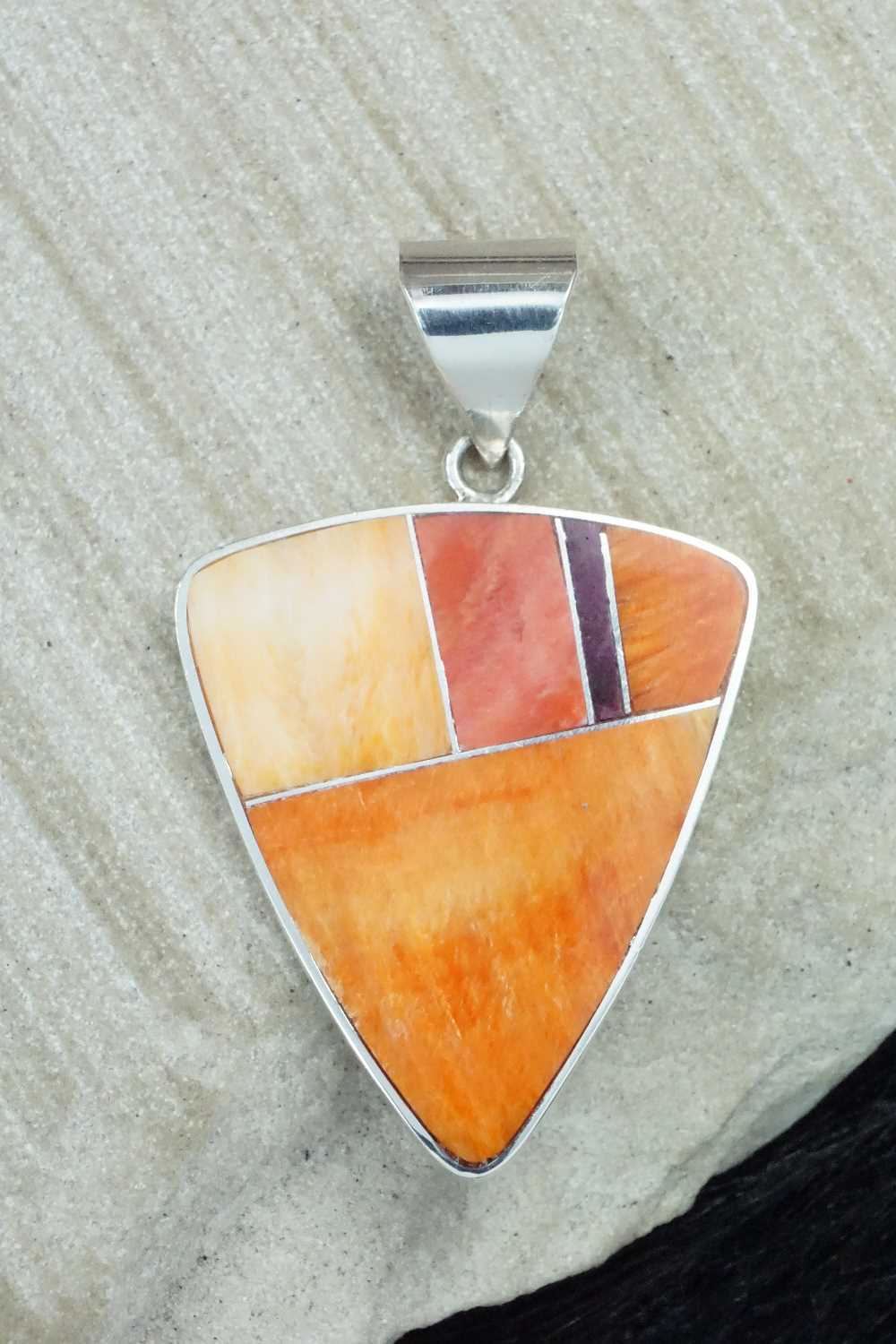 Spiny Oyster & Sterling Silver Pendant - Harold Smith