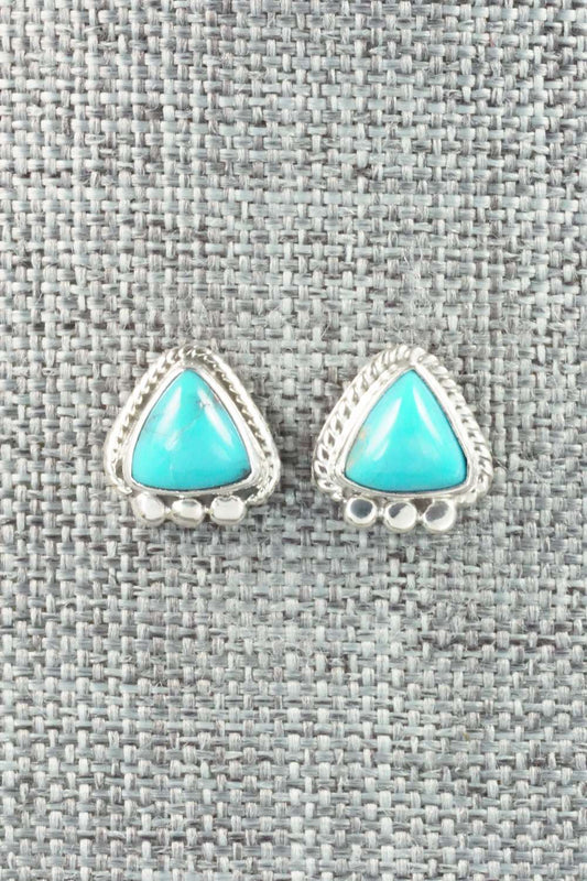 Turquoise & Sterling Silver Earrings - Sharon McCarthy
