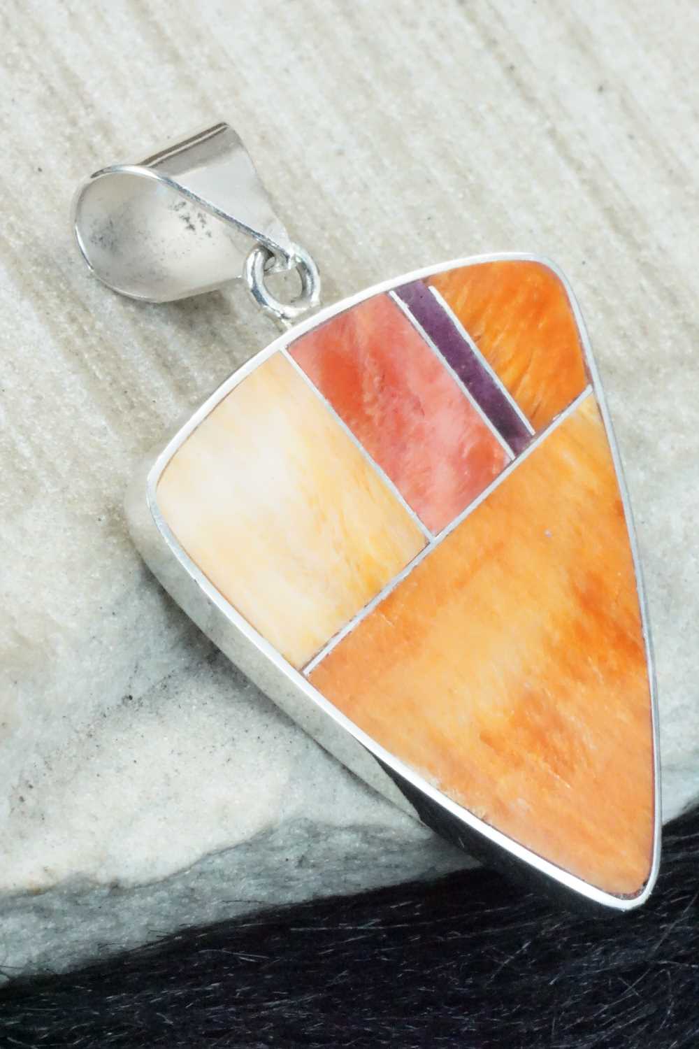 Spiny Oyster & Sterling Silver Pendant - Harold Smith
