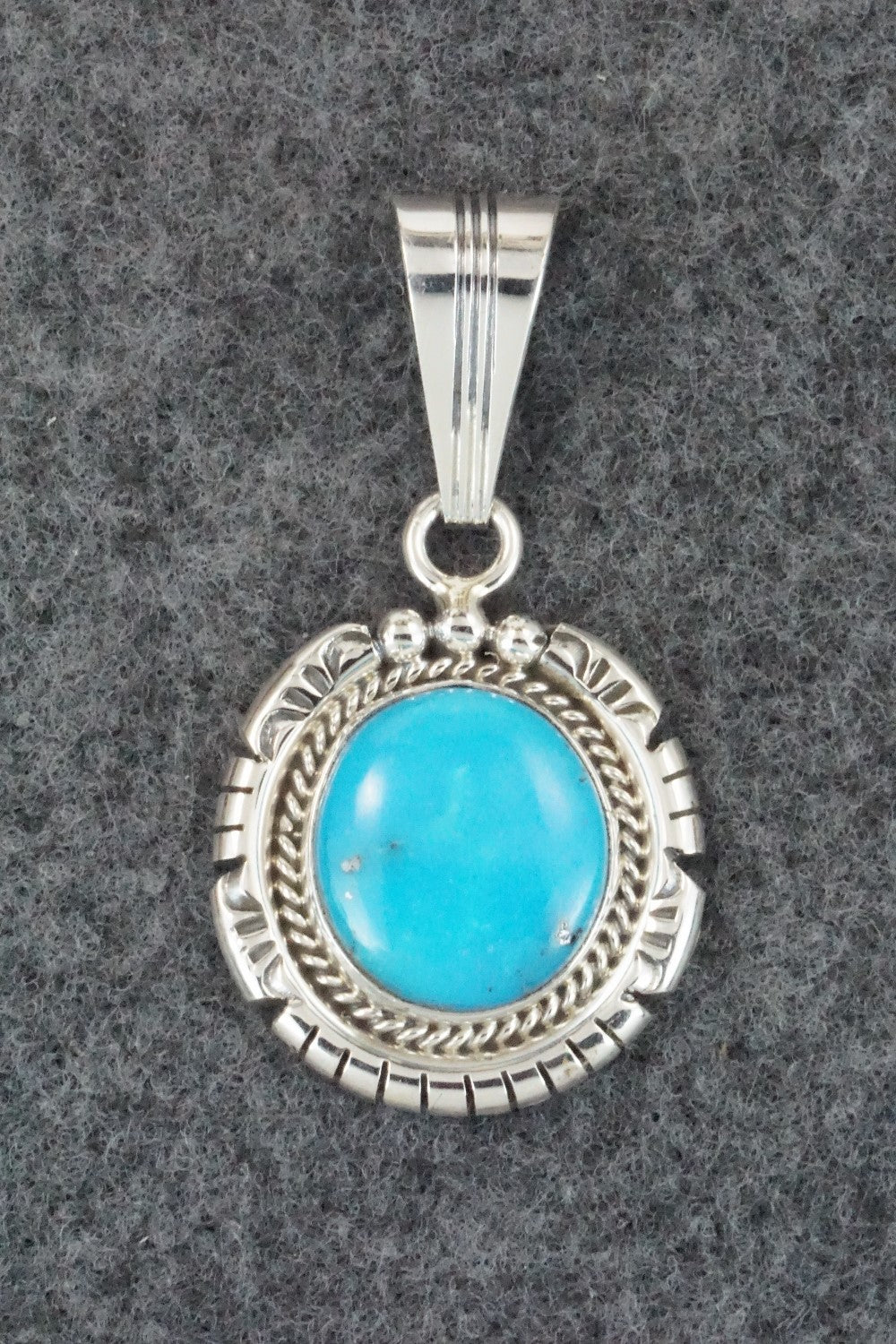 Turquoise & Sterling Silver Pendant - Samuel Yellowhair