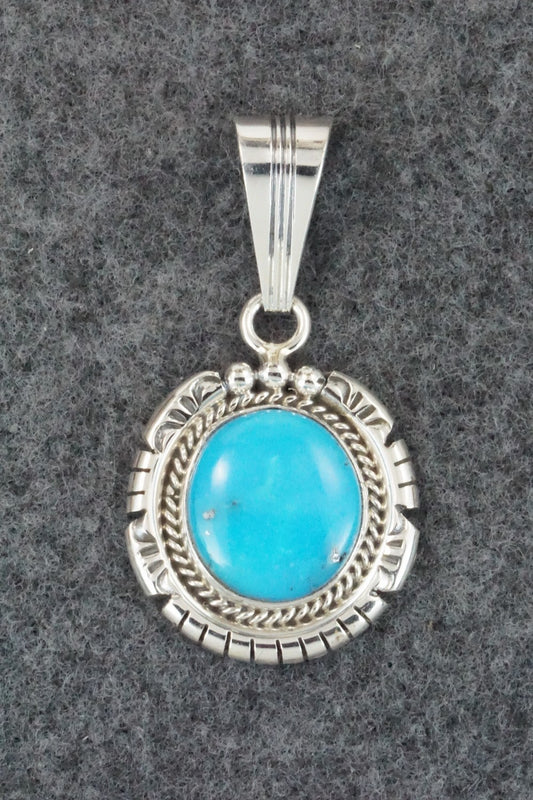 Turquoise & Sterling Silver Pendant - Samuel Yellowhair