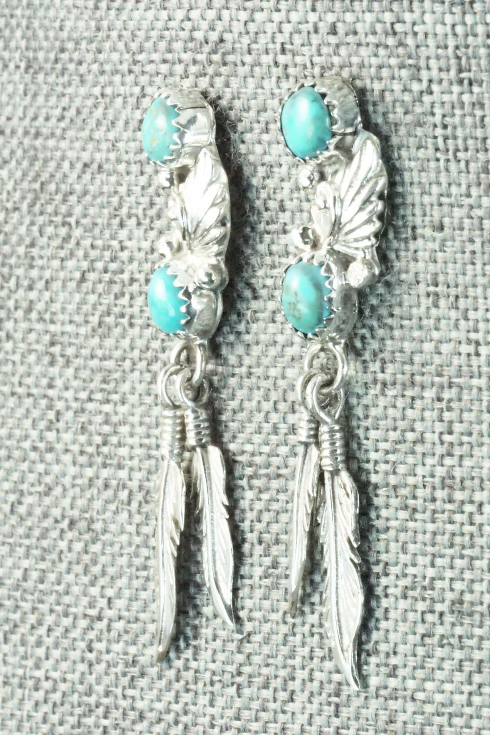 Turquoise & Sterling Silver Earrings - Roger Pino