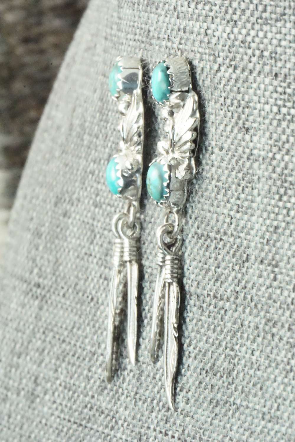 Turquoise & Sterling Silver Earrings - Roger Pino