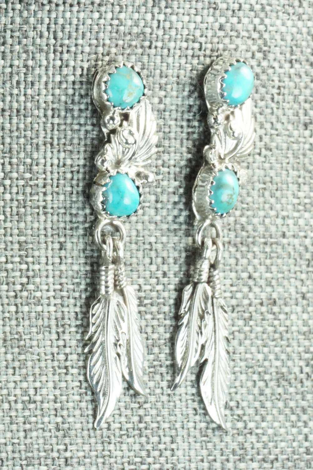 Turquoise & Sterling Silver Earrings - Roger Pino