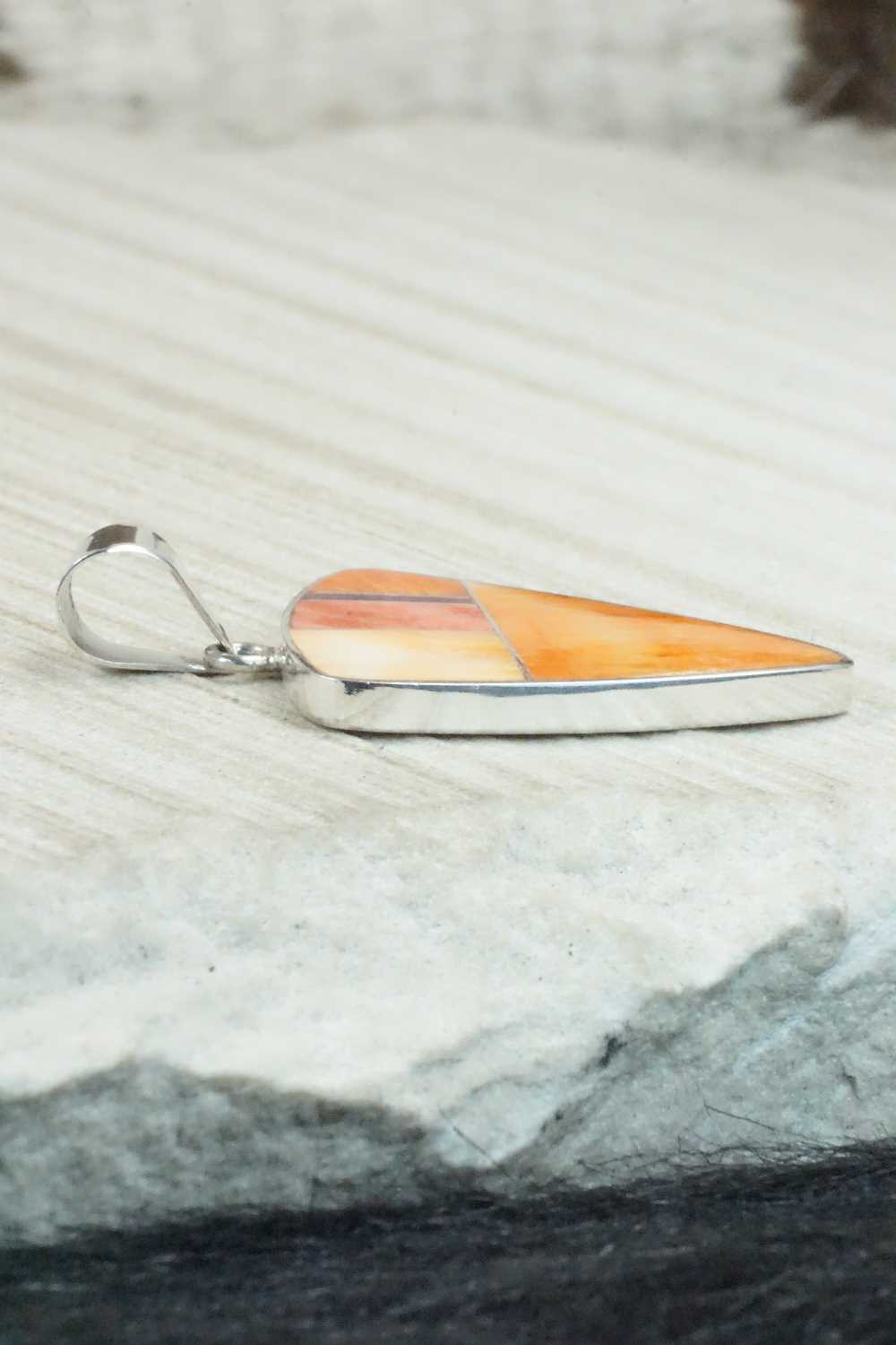 Spiny Oyster & Sterling Silver Pendant - Harold Smith