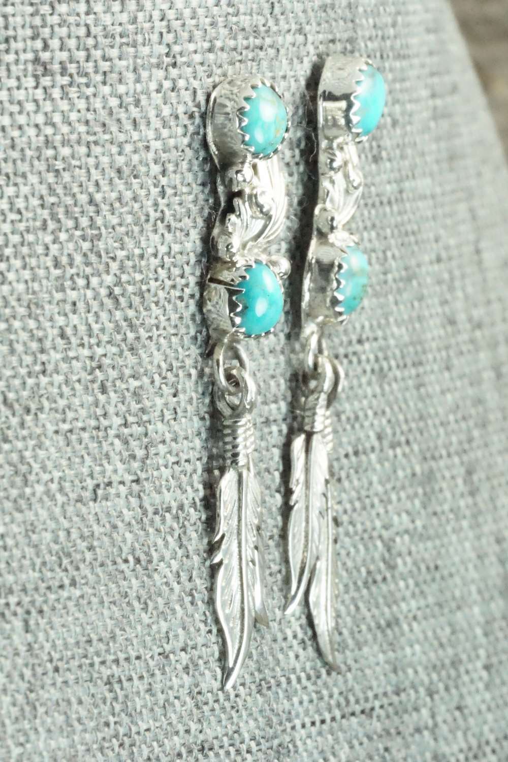 Turquoise & Sterling Silver Earrings - Roger Pino