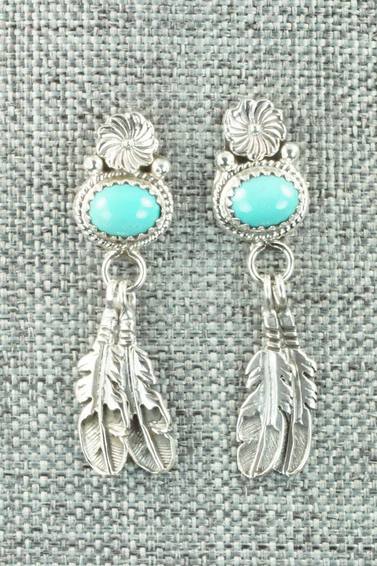 Turquoise & Sterling Silver Earrings - Sharon McCarthy