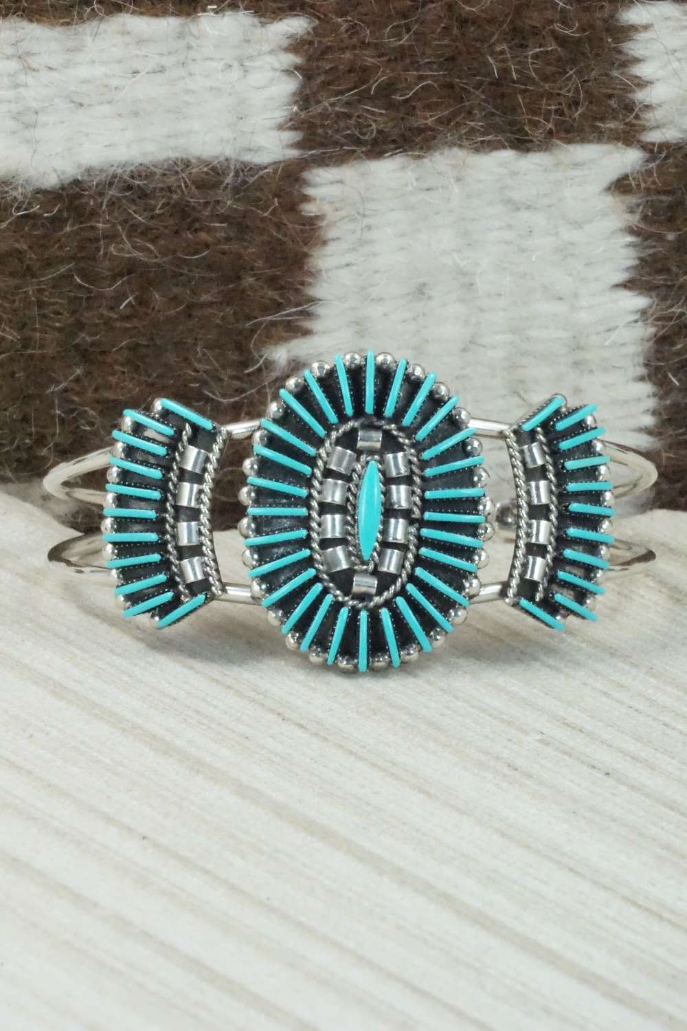 Turquoise & Sterling Silver Bracelet - Barton Cooeyate