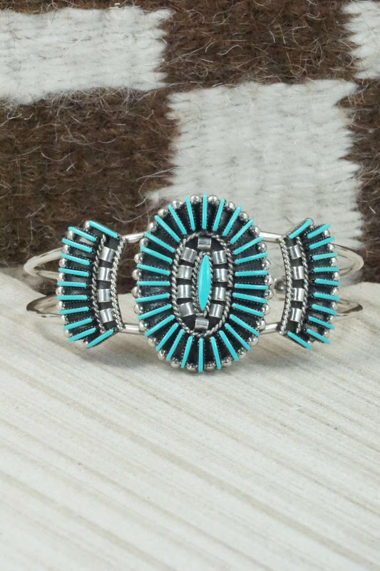 Turquoise & Sterling Silver Bracelet - Barton Cooeyate