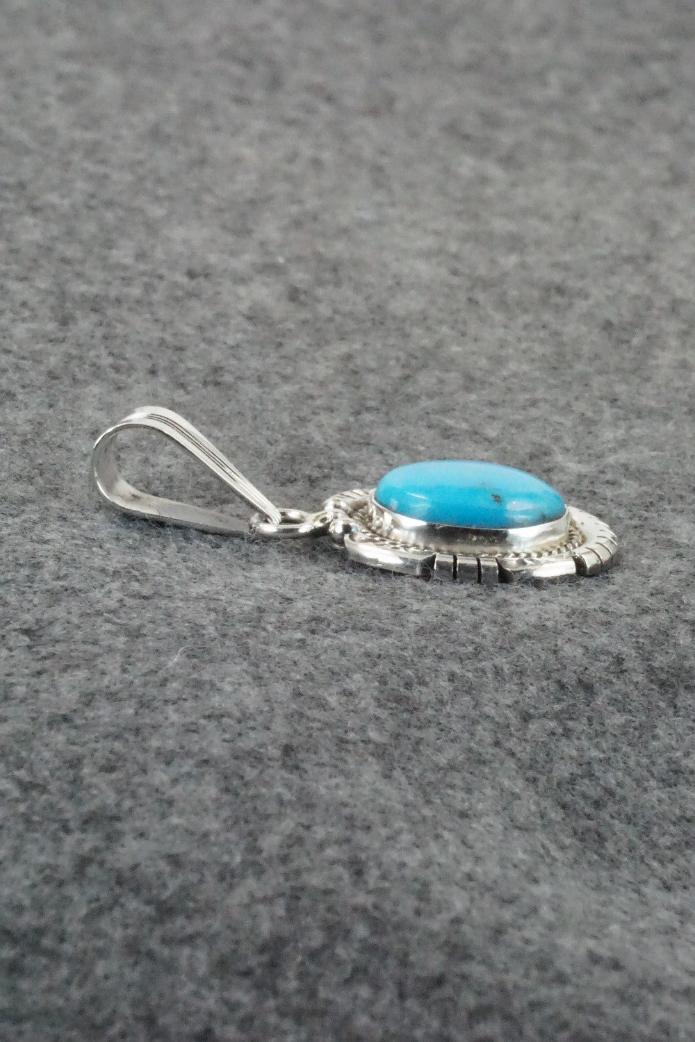 Turquoise & Sterling Silver Pendant - Samuel Yellowhair
