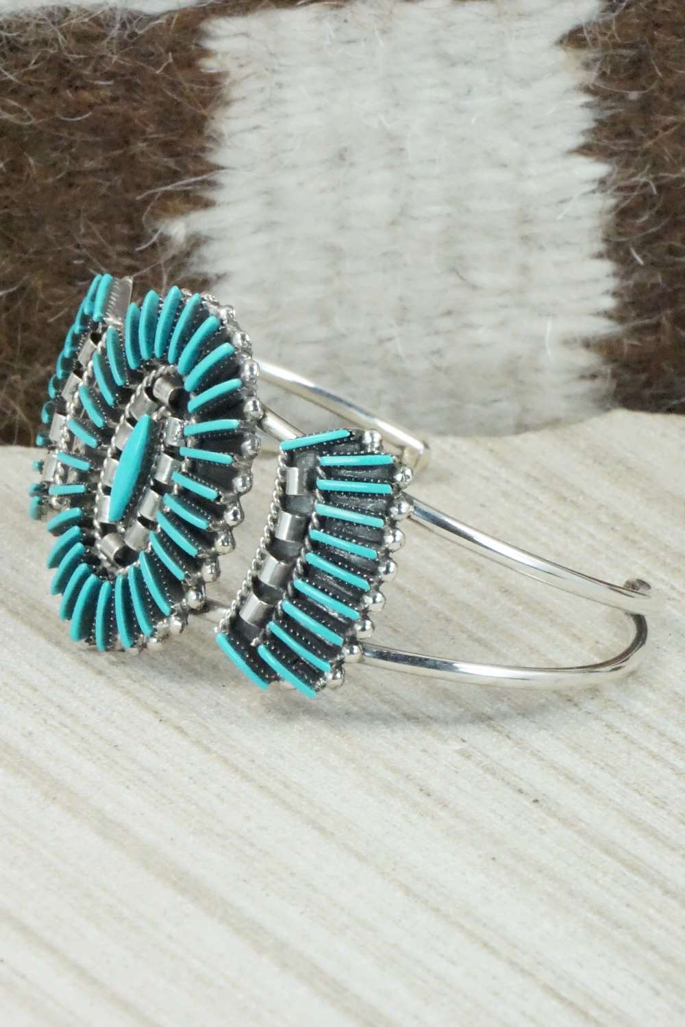 Turquoise & Sterling Silver Bracelet - Barton Cooeyate