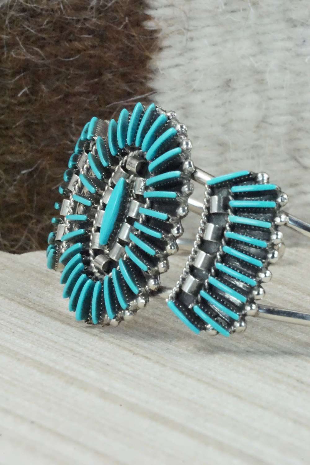 Turquoise & Sterling Silver Bracelet - Barton Cooeyate