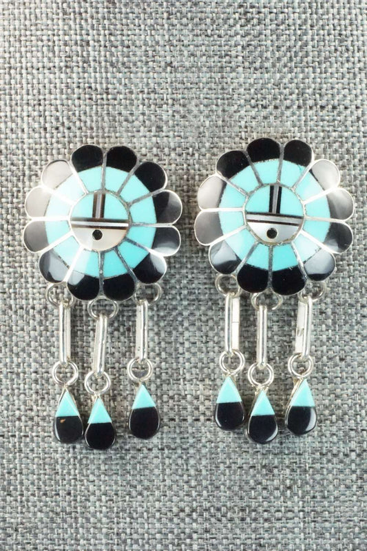 Turquoise & Sterling Silver Earrings - Harley Dickson
