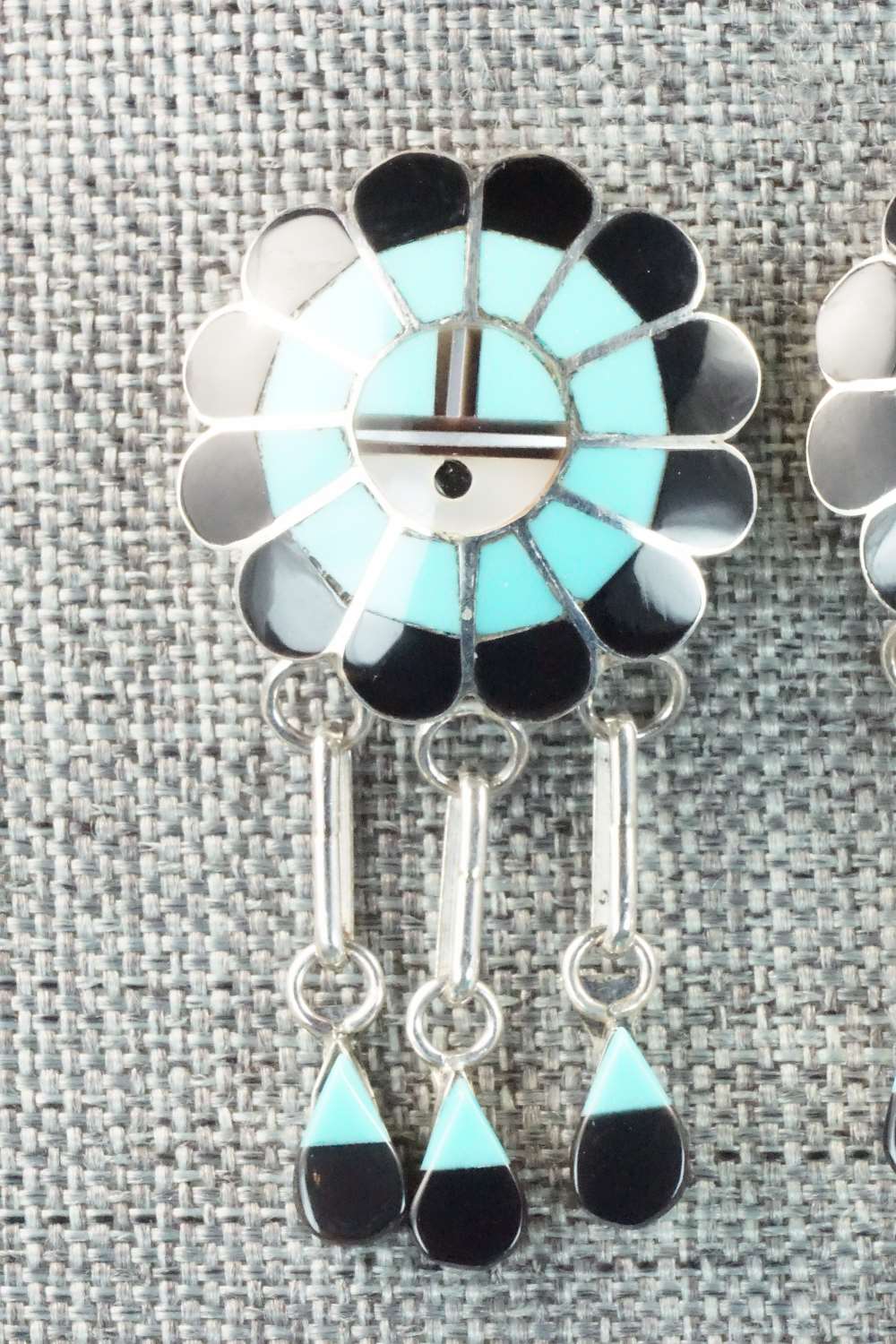 Turquoise & Sterling Silver Earrings - Harley Dickson