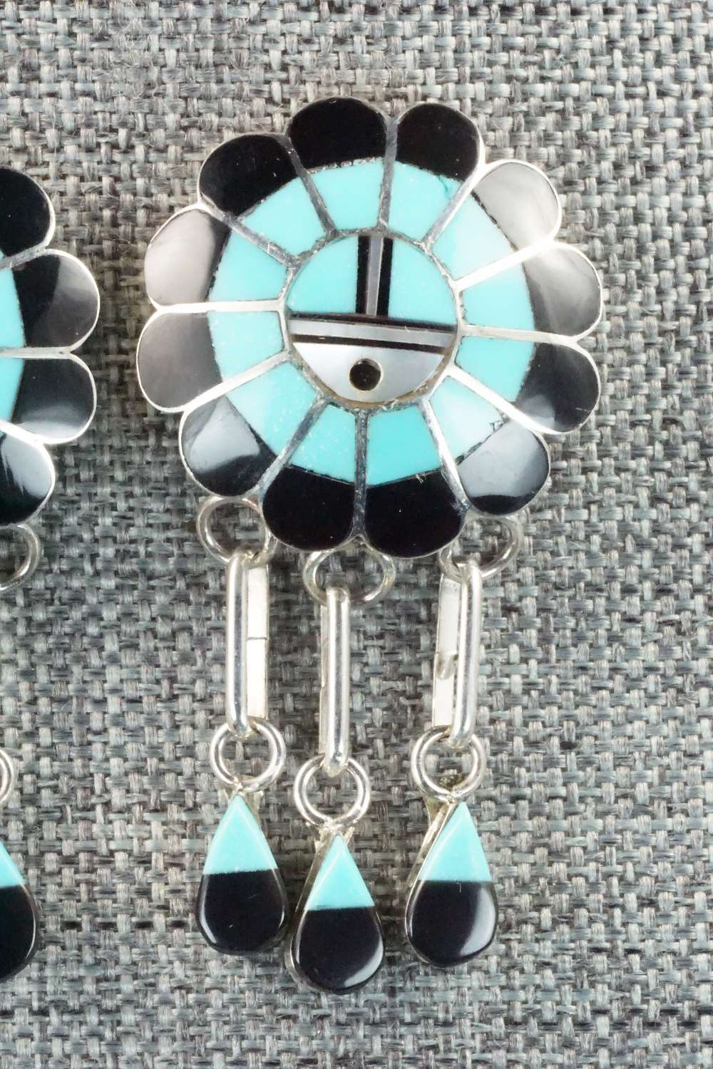 Turquoise & Sterling Silver Earrings - Harley Dickson