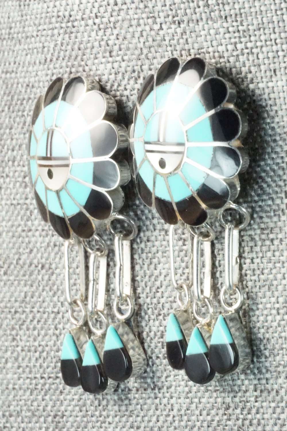 Turquoise & Sterling Silver Earrings - Harley Dickson