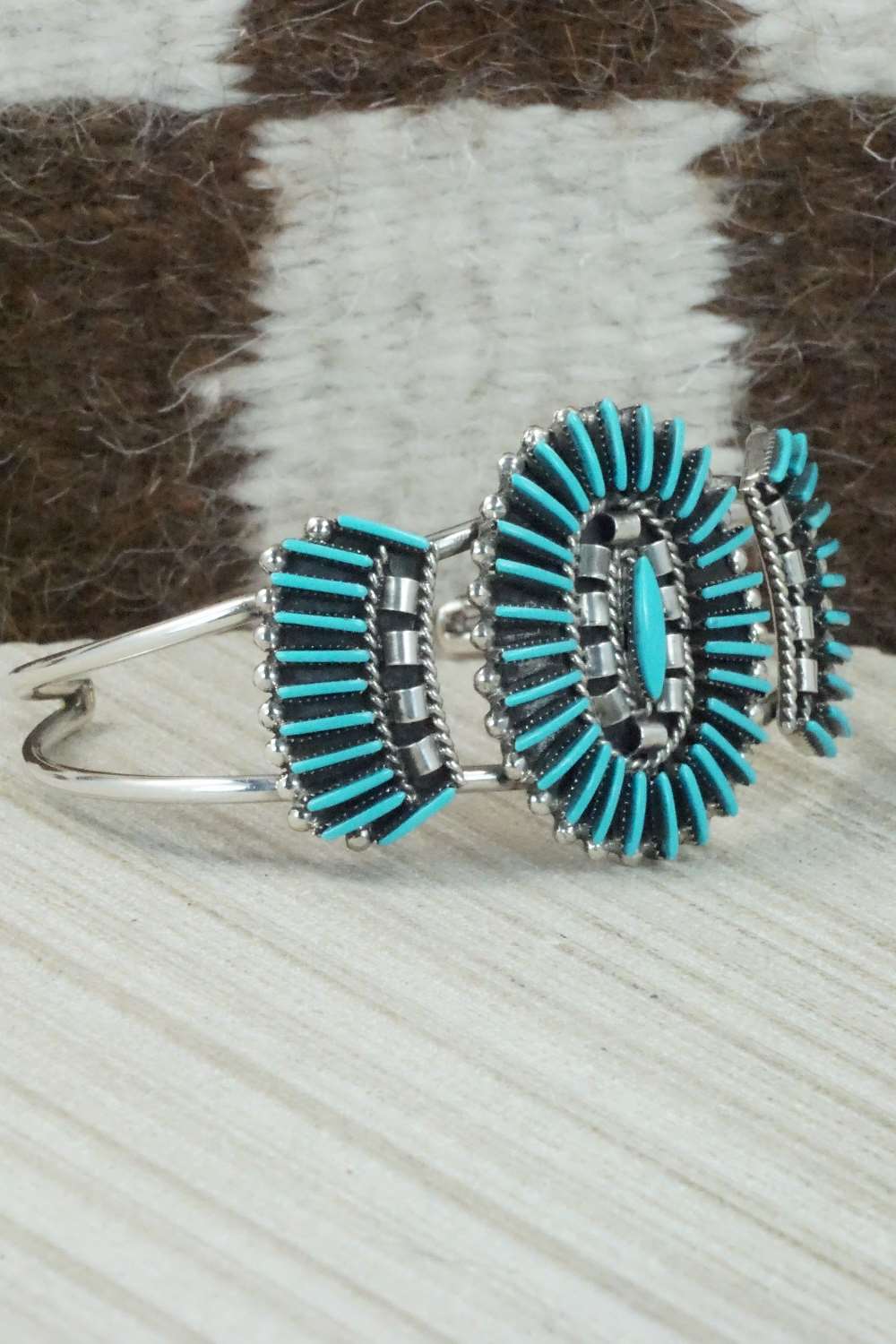 Turquoise & Sterling Silver Bracelet - Barton Cooeyate
