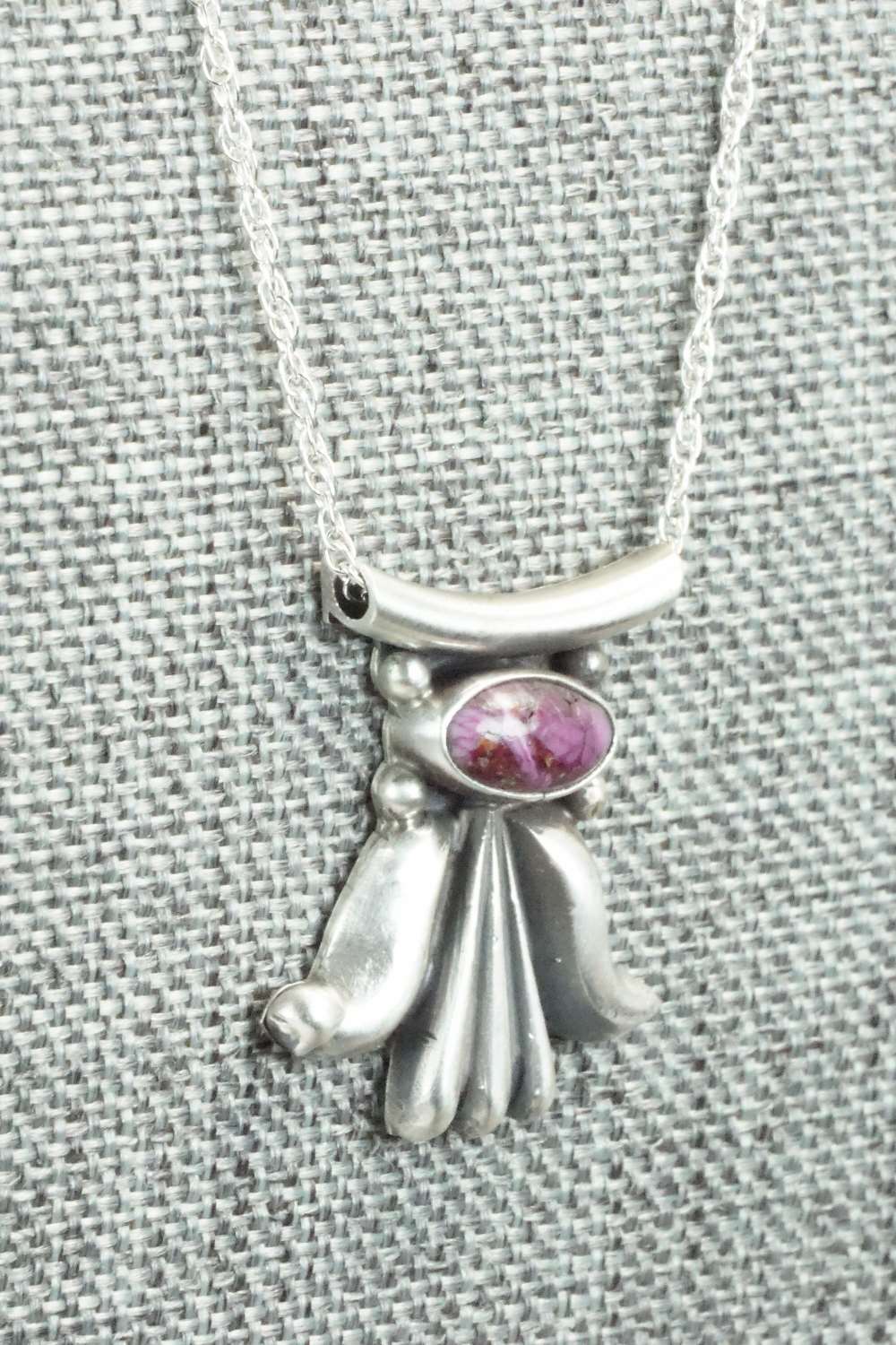 Spiny Oyster & Sterling Silver Necklace - Sharon McCarthy