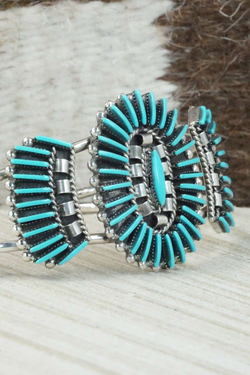 Turquoise & Sterling Silver Bracelet - Barton Cooeyate