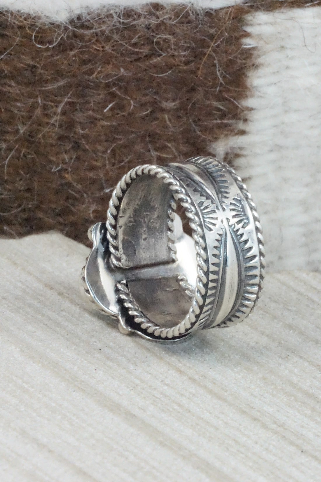 Turquoise & Sterling Silver Ring - Garrett Hale - Size 11