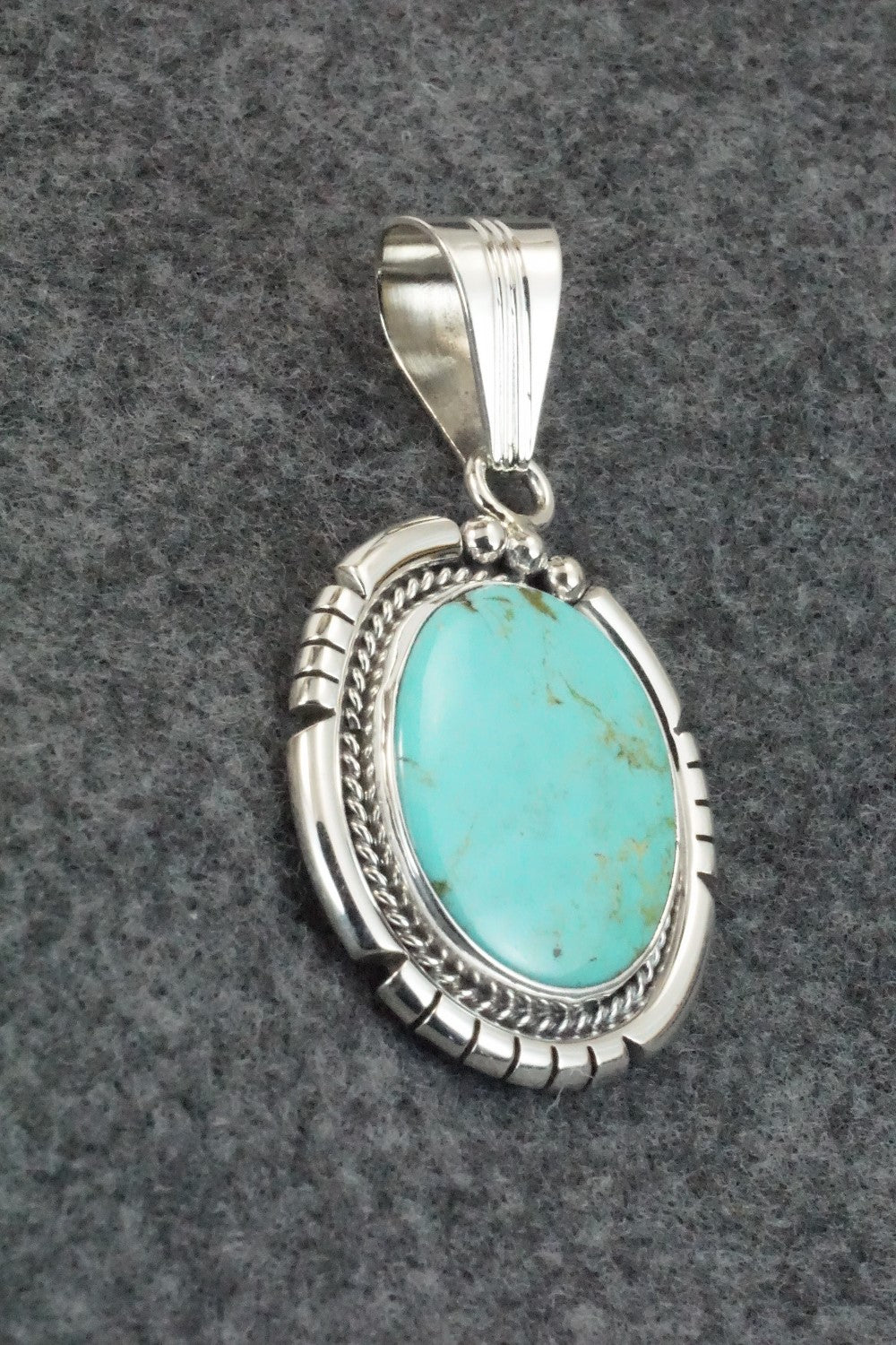 Turquoise & Sterling Silver Pendant - Samuel Yellowhair