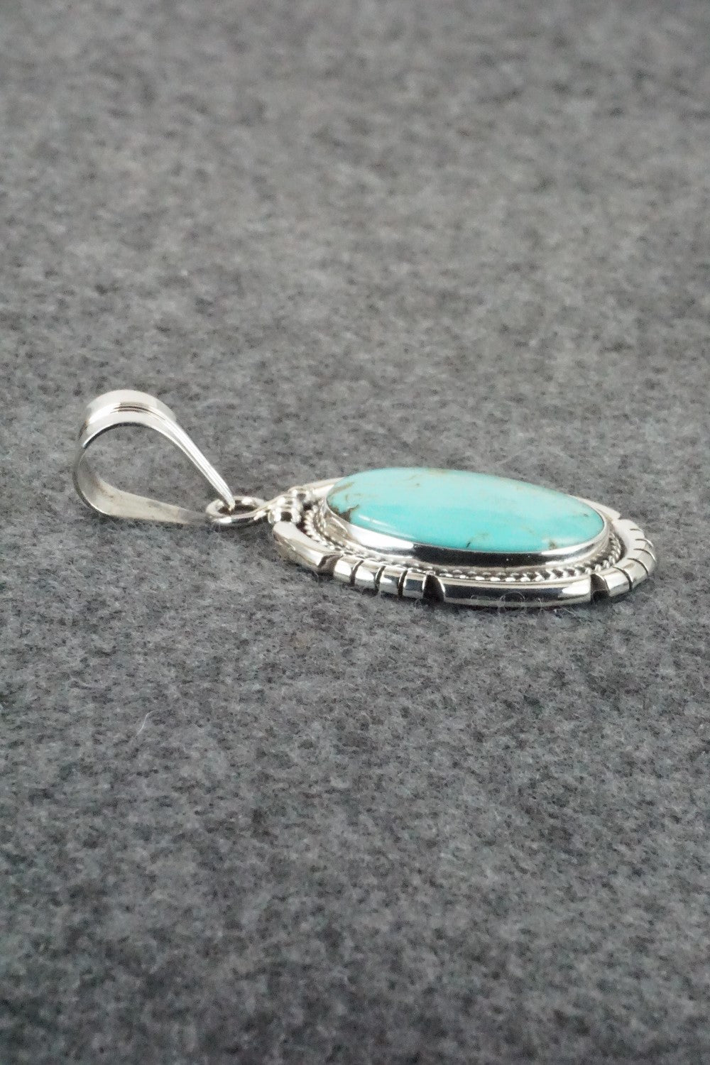 Turquoise & Sterling Silver Pendant - Samuel Yellowhair